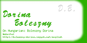 dorina boleszny business card